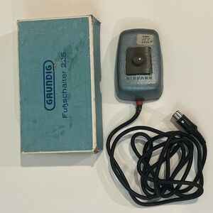 Vintage Grundig Fußschalter 225 Foot Switch Pedal in Original Box